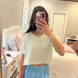 Casual White Cropped T-Shirt